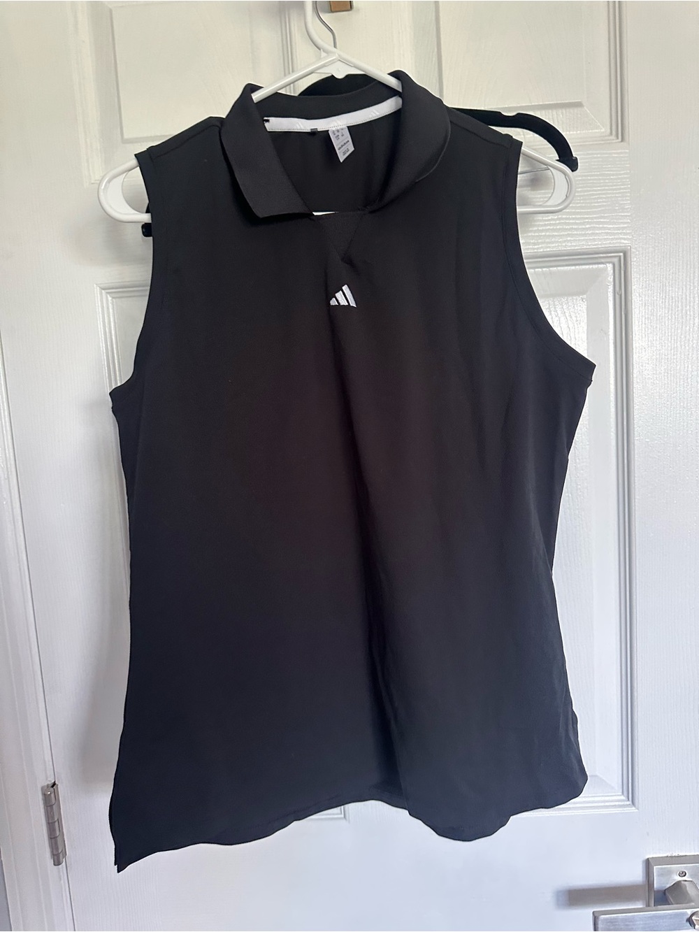 adidas Sleeveless Polo Tank Top - Black